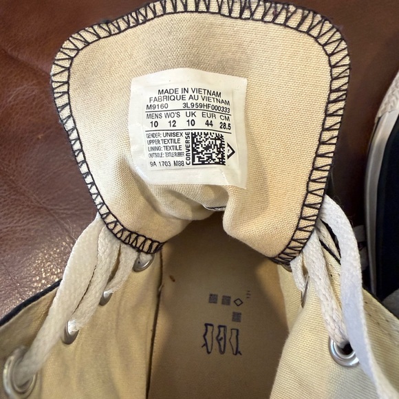 Converse Black and Cream High-Tops - Picture 4 of 5